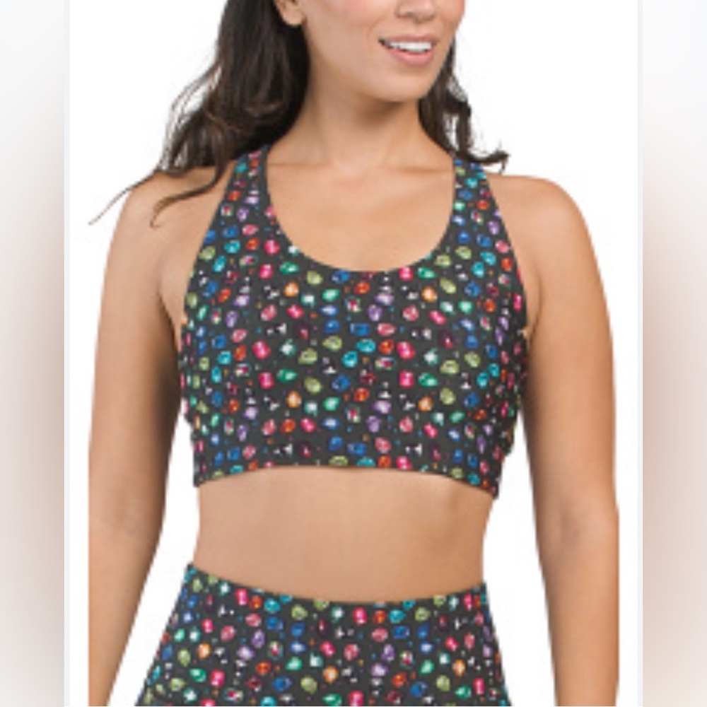 NWT Terez Black Gem Sportsbra. Size XL Multicolored